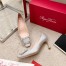 Roger Vivier Trompette Crystal Buckle Pumps in Glitter Fabrics