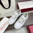 Roger Vivier Very Vivier Strass Buckle Sneakers in White Leather