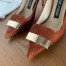 Sergio Rossi SR1 Pumps 75mm In Brown Suede