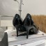 Versace Gianni Ribbon Pumps 80mm In Black Patent Leather