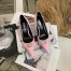 Versace Gianni Ribbon Pumps 80mm In Pink Patent Leather