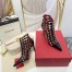 Valentino Rockstud Alcove Boots In Black Patent Leather