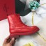 Valentino Red Leather VLogo Combat Boots