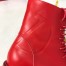 Valentino Red Leather VLogo Combat Boots