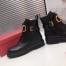 Valentino Vlogo Combat Boot 35MM In Black Calfskin