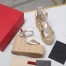 Valentino VLogo Cut-out Espadrille Wedge Sandals in Gold Metallic Leather