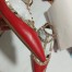 Valentino Cage Rockstud Ballet Flats In Red Calfskin