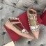 Valentino Caged Rockstud Ballet Flats In Powder Patent Leather