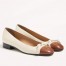 Valentino Valet Du Roi Ballet Flats in White Lambskin