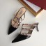 Valentino Rockstud Mules 50mm In Black Patent Calfskin