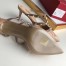 Valentino Rockstud Mules 50mm In Nude Patent Calfskin