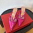 Valentino VLogo Signature Mules 40mm In Pink Patent Leather