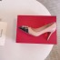 Valentino Beige Rockstud Pump 90mm with Black Patent Toe Cap