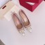 Valentino Beige Rockstud Pump 90mm with White Patent Toe Cap