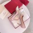 Valentino Beige Rockstud Pump 90mm with White Patent Toe Cap