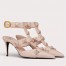 Valentino Roman Enameled Stud Pumps In Powder Calfskin