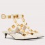 Valentino Roman Stud Pumps 40mm In White Calfskin