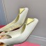 Valentino One Stud Slingback Pumps 60mm In White Patent Leather