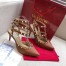 Valentino Rockstud Caged Pumps 65mm In Brown Grained Leather