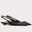 Valentino Bold Edition VLogo Slingback Ballerinas in Black Leather