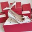 Valentino Rockstud Pumps 100mm In White Patent Leather