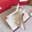 Valentino Rockstud Pumps 100mm In White Patent Leather