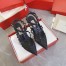 Valentino Rockstud Ankle Strap Black Pumps 100mm with Black Studs