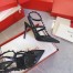 Valentino Rockstud Ankle Strap Black Pumps 100mm with Black Studs