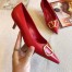 Valentino Garavani Vlogo Pumps 45mm In Red Lambskin