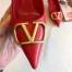 Valentino Garavani Vlogo Pumps 45mm In Red Lambskin