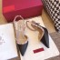 Valentino Rockstud Slingback Pumps 50mm In Black Lambskin