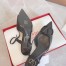 Valentino Vlogo Slingback Pumps 40mm In Black Calfskin