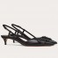 Valentino Vlogo Slingback Pumps 40mm In Black Calfskin