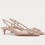 Valentino Vlogo Slingback Pumps 40mm In Poudre Calfskin