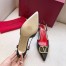 Valentino Vlogo Slingback Pumps 40mm In Black Leather