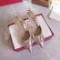 Valentino Vlogo Slingback Pumps 80mm In Platinum Lambskin
