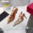 Valentino Vlogo Slingback Pumps 80mm in PVC with Brown Leather