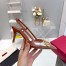 Valentino Vlogo Slingback Pumps 80mm in PVC with Brown Leather