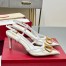 Valentino Vlogo Slingback Pumps 80mm in PVC with White Leather