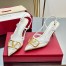 Valentino Vlogo Slingback Pumps 80mm in PVC with White Leather