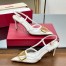 Valentino Vlogo Slingback Pumps 80mm in PVC with White Leather