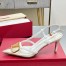 Valentino Vlogo Slingback Pumps 80mm in PVC with White Leather