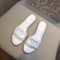 Valentino VLogo Signature Flat Slides In White Calfskin