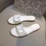 Valentino VLogo Signature Flat Slides In White Calfskin