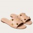 Valentino Roman Stud Flat Slides In Powder Quilted Nappa