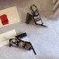 Valentino Rockstud Ankle Strap Sandals 90mm In Black Calfskin