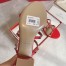 Valentino Rockstud Slide Sandals 60mm In Red Calfskin