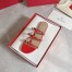 Valentino Garavani Rockstud Flat Sandals In Red Calfskin