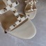 Valentino Rockstud Ankle Strap Sandals 60mm In White Calfskin