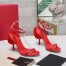 Valentino Roserouche Sandals 1959 100mm in Red Calfskin